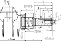Motor Rato R210 horizontal shaft 20 mm / 61 mm R210 20 MM