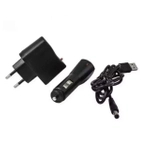 RECHARGEABLE FLASHLIGHT 3W COB LED + 3W LED, USB POWER SUPPLY FOR 230V AND 12V DEDRA L1023