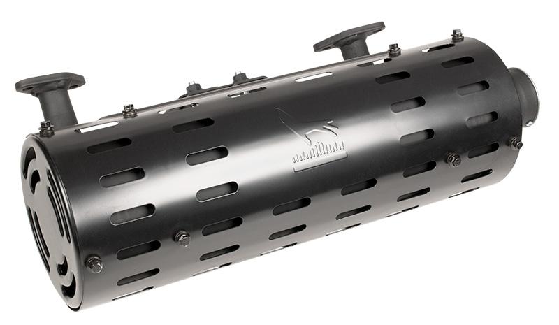 Tłumik Loncin LC2V80(T231) 180572402-0001 – widok z osłoną