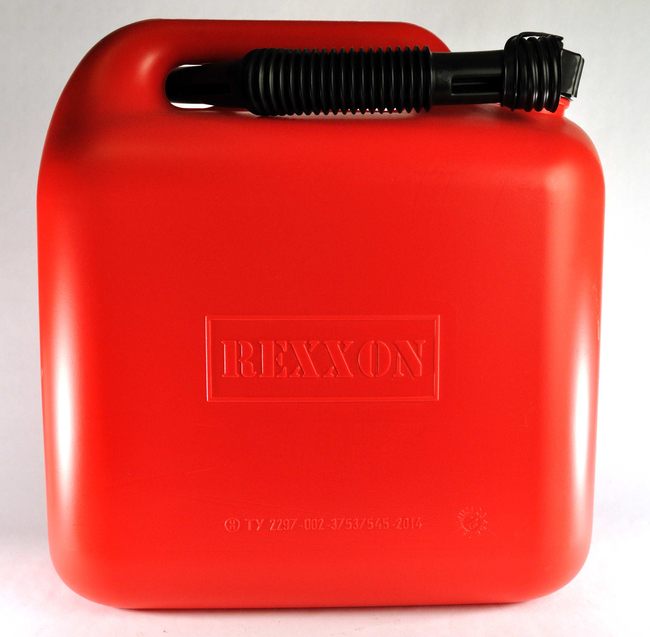 REXXON 10L CANISTER WITH FUNNEL BUBBLE TANK FUEL CONTAINER GASOLINE LIQUIDS CARNISTER WITH APPROVAL