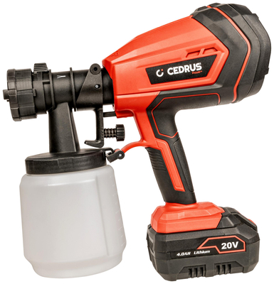 CEDRUS SP1000Li AGREGAT PISTOLET MALARSKI AKUMULATOROWY KOMPRESOR DO MALOWANIA NATRYSKOWEGO CEDSP1000LI 20V POWER+ OFICJALNY DYSTRYBUTOR - AUTORYZOWANY DEALER CEDRUS