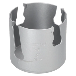 DEDRA 08X076 Univerzální vrták TCT s karbidovým ostřím, 76 mm, 5/8'', HM korunka do dřeva, kovu a PVC