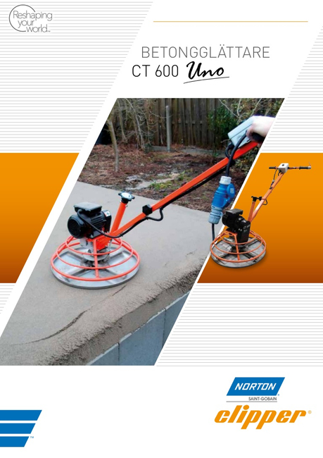 NORTON CLIPPER CT600 UNO ELECTRIC CONCRETE POSITIONING MECHANICAL 600mm TORCH + TALKER FREE - OFFICIAL DISTRIBUTOR - AUTHORIZED DEALER NORTON CLIPPER