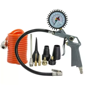 PANSAM A532008 akcesoria pneumatyczne do pompowania, pistolet z manometrem, wąż 3 m