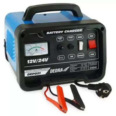DEDRA DEP021 Prostownik ładowarka akumulatorów 12/24V 25-180Ah z BOOST