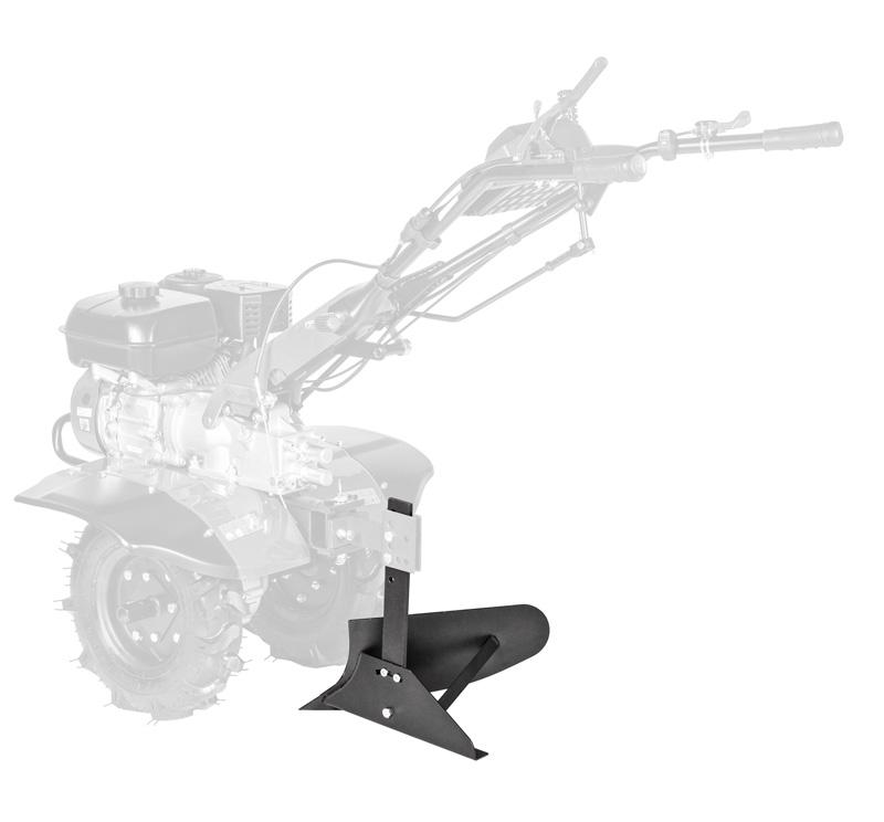 Pług CEDRUS CEDRGL35 zamontowany na glebogryzarce – widok ogólny