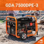 DAEWOO GDA 7500DPE-3 AGREGAT GENERATOR PRĄDOTWÓRCZY DAEWOO GDA 7500DPE-3 DUAL POWER ROZRUSZNIK , 1x32A, 1x16A 380V AVR 6,5kW  - OFICJALNY DYSTRYBUTOR DAEWOO