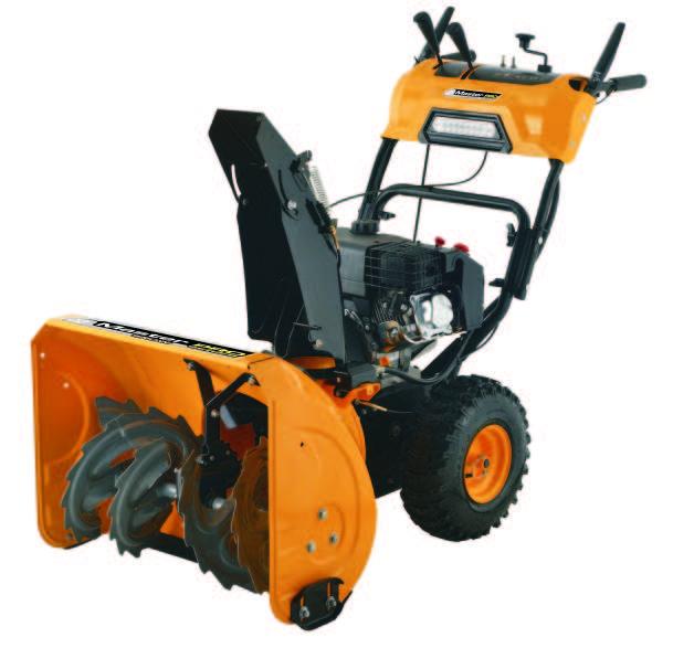 MASTERCUT KC726MS SPRINIONAL SNOW PLOWER DUAL-SCREENING SPRINNER WITH 6HP ESTART DRIVE AND MASTER SNOW PRO START APPLICATOR