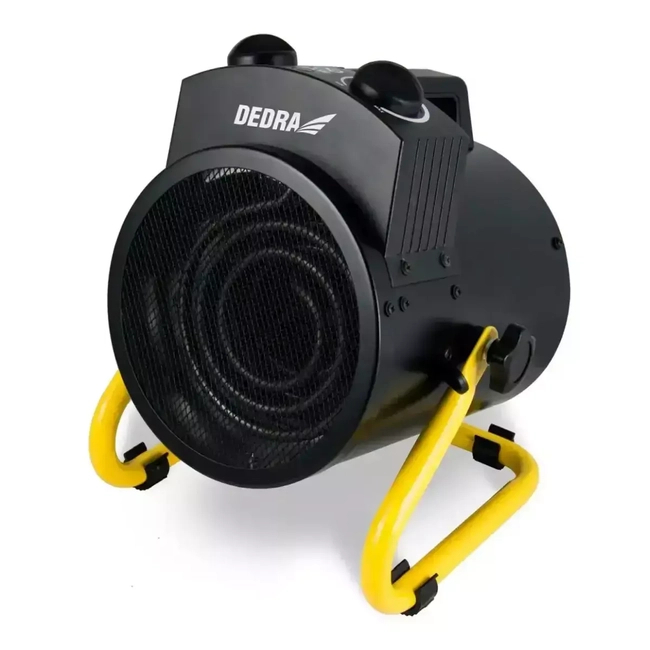 ELECTRIC HEATER 5KW, 400V, ROUND, BLACK DEDRA DED9932B