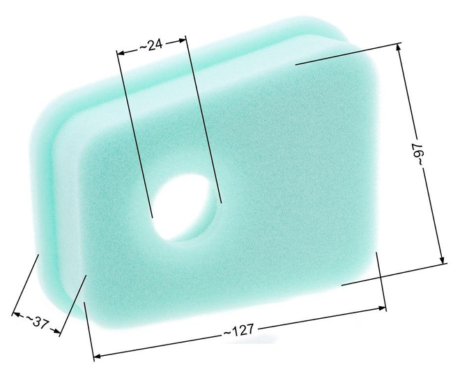 Vzduchová filtrační houba B&S 2 - 5 HP horizontální hřídel se spodním ventilem 8R03-26