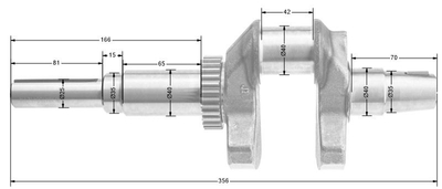 Klikový hřídel Loncin LC2P77F ORIGINÁLNÍ DÍL