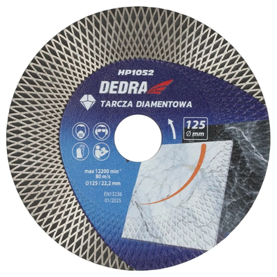 DEDRA H1052 Tarcza diamentowa 125mm romby tnąco-szlifująca do gresu betonu kamienia