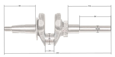 Wał korbowy Loncin G200F(D) LC168F-2 80 mm CZĘŚĆ ORYGINALNA 130290788-0001