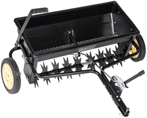 CEDRUS SP31509 AERATOR AREATOR SIEWNIK ROZSIEWACZ DO TRAKTORKA OGRODOWY DO NASION NAWOZU NAWOZÓW 2w1 - Poj. 43.5 L / 81 cm 