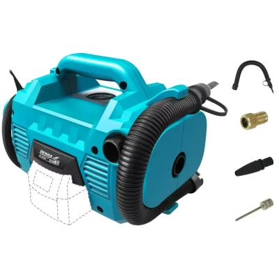 DEDRA SAS+ALL DED7073 kompresor powietrza 18V 10 bar, pompka do opon i materacy