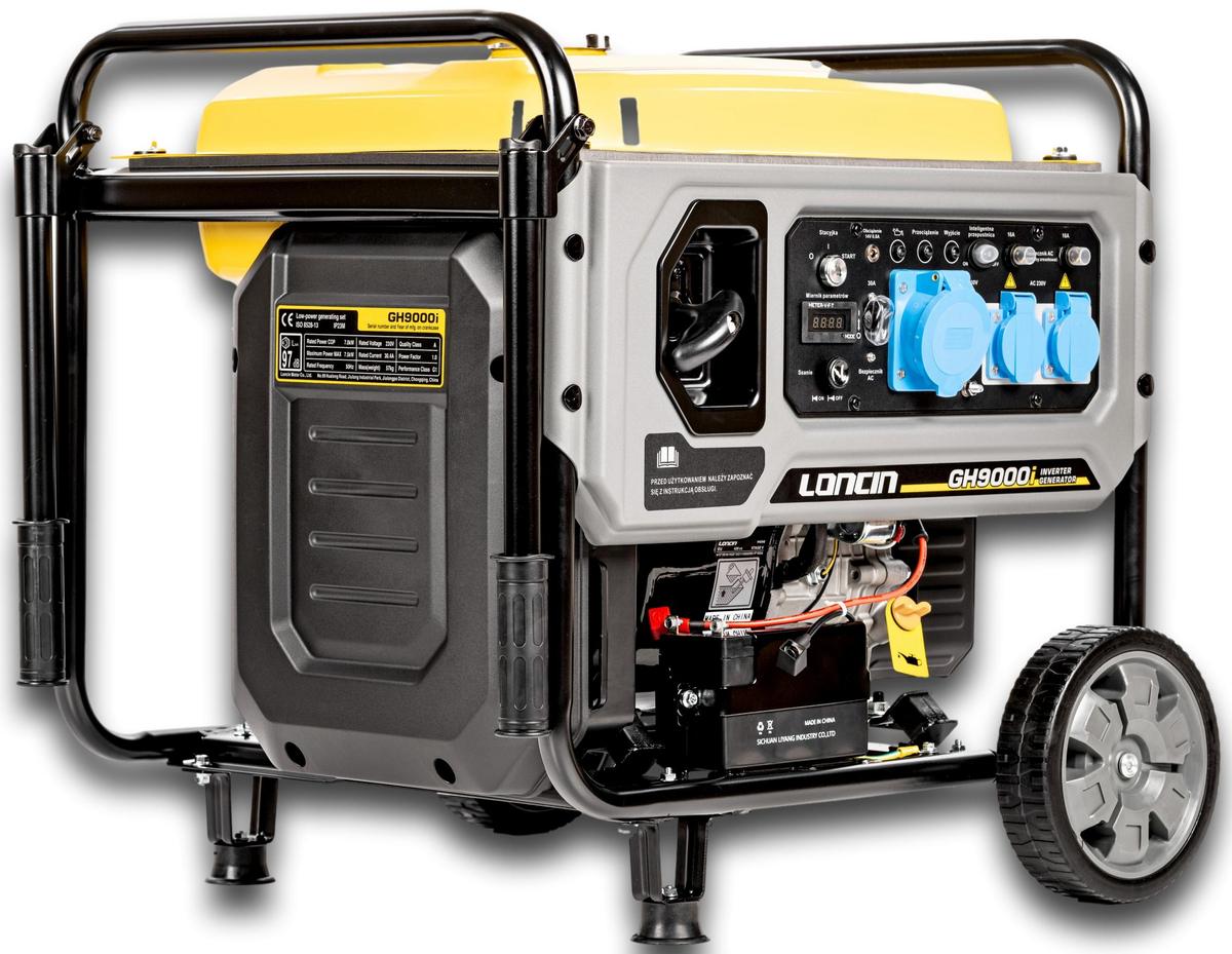 LONCIN GH9000I AGREGAT GENERATOR INWERTOROWY PRĄDOTWÓRCZY INWERTEROWY WALIZKOWY 230V 7.5 KW ESTART - ROZRUSZNIK - EWIMAX - OFICJALNY DYSTRYBUTOR - A