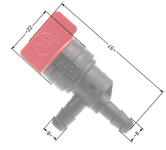 B&S 1/4 inch / 90' / flow zam fuel valve. 494769 698181 NZ619