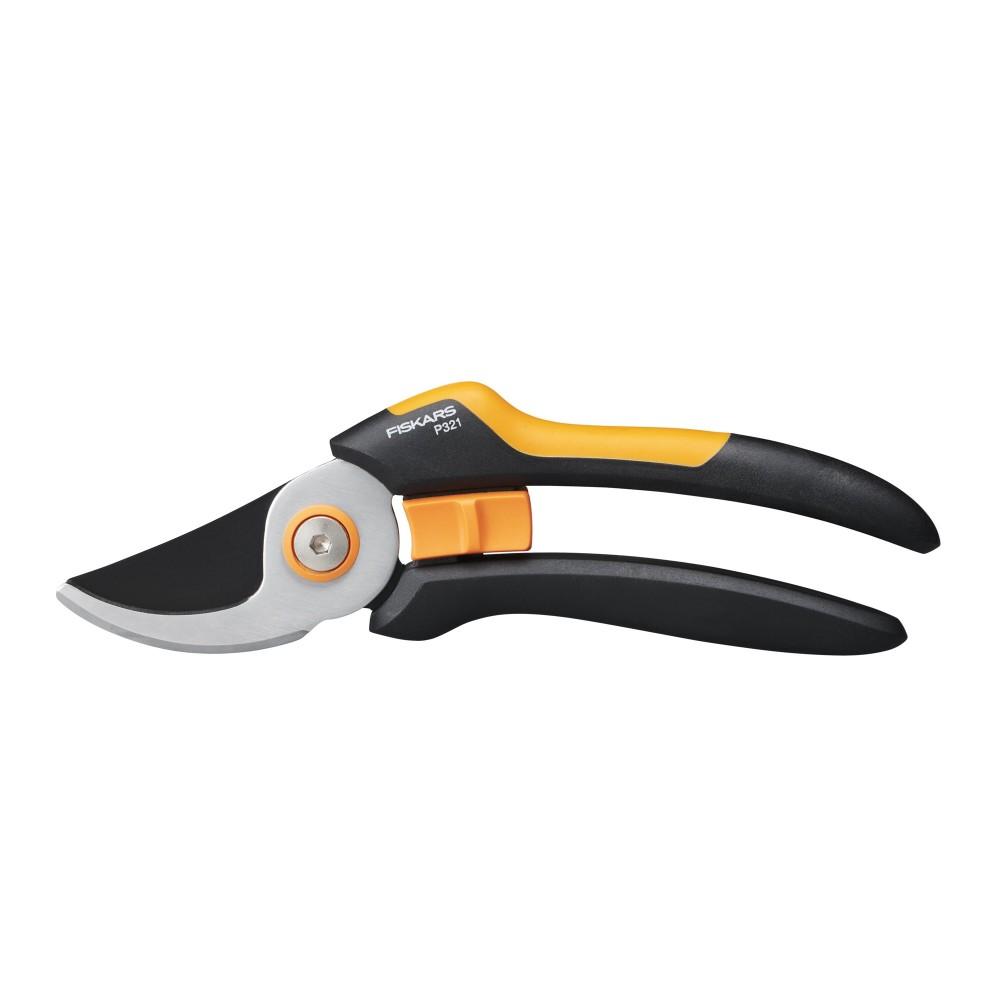 Fiskars Sekator nożycowy Solid P321 1057162 – sekator ogrodowy bypass 20 mm