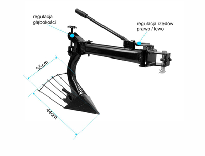 MASTERCUT MC370-12 VYORÁVAČ BRAMBOR PRO JEDNONÁPRAVOVÝ TRAKTOR MASTERCUT MC370 / CEDRUS TJ01 / TJ02