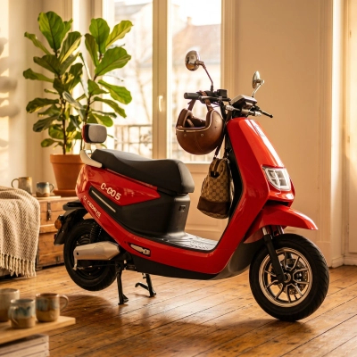 Cedrus Luyuan C-GO-5R-MB5 skuter elektryczny akumulatorowy motorower czerwony