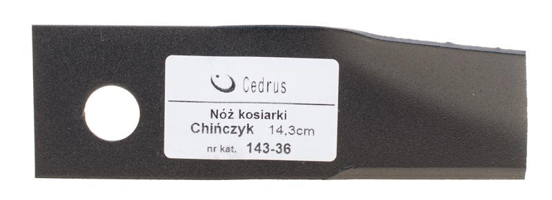 Nóż kosiarki chińskie 14.3cm 143-36 - zdjęcie 1