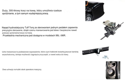 OLEO MAC OM 99L/12,5hp traktor na trávu s bočním vyhazováním, samojízdná sekačka 68059201 98cm - Oficialní distributor - autorizovaný prodejce OLEO-MAC