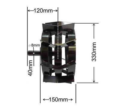 METAL STEEL SHOvel Wheels for MASTERCUT HSDT Soil Compactor AXLE 330mm DIAMOND