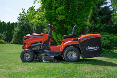 TRAKTOR GRASS GR86H TRAKTOREK OGRODOWY DO TRAWY Z TYLNYM WYRZUTEM KOSIARKA SAMOJEZDNA SPALINOWA DO TRAWY HYDROSTAT 86cm Loncin 352 