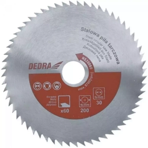 DEDRA HS31580 80 TOOTH STEEL CIRCULAR SAW FOR WOOD, 315X30MM