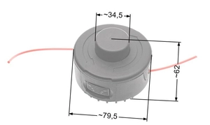Głowica żyłkowa Nac 8 mm TE50-SP N1E-SPK-500 NZ391