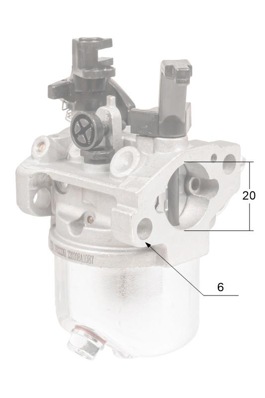 Gaźnik Loncin LC40ZB20-1.7Q LC148F-2 170022361-0001 wymiary widok 4