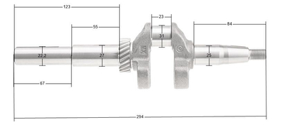 Klikový hřídel Kohler XT675 ORIGINÁLNÍ DÍL 14014139-S