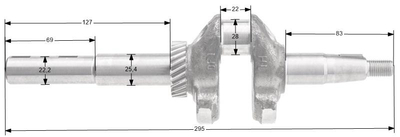 Loncin LC1P70FA crankshaft with shaft ORIGINAL PART