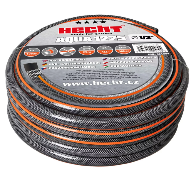 HECHT AQUA 1225 GARDEN HOSE SLOOP HOSE 25M 1/2" PRACTICAL - OFFICIAL DISTRIBUTOR - AUTHORIZED HECHT DEALER