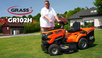 TRAKTOR GRASS GR102H TRAKTOREK OGRODOWY DO TRAWY Z TYLNYM WYRZUTEM KOSIARKA SAMOJEZDNA SPALINOWA DO TRAWY HYDROSTAT 102cm Loncin 452