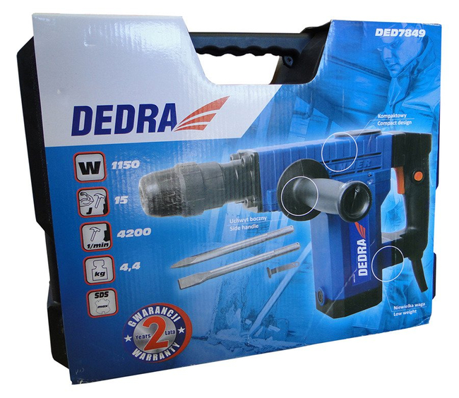 DEDRA DED7849 SDS MAX DEMOLITION HAMMER HAMMER DRILL 1150W EWIMAX - OFFICIAL DISTRIBUTOR - AUTHORIZED DEDRA DEALER