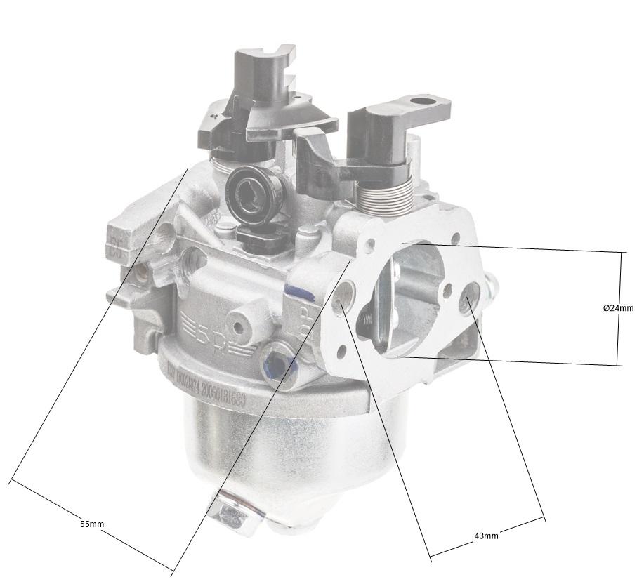 Gaźnik Loncin LC1P65FE-2 EURO V wymiary 1