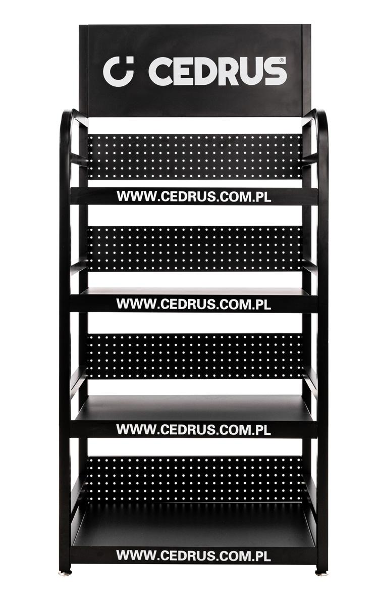 Regał na olej Cedrus REKL0209 pusty, widok z przodu