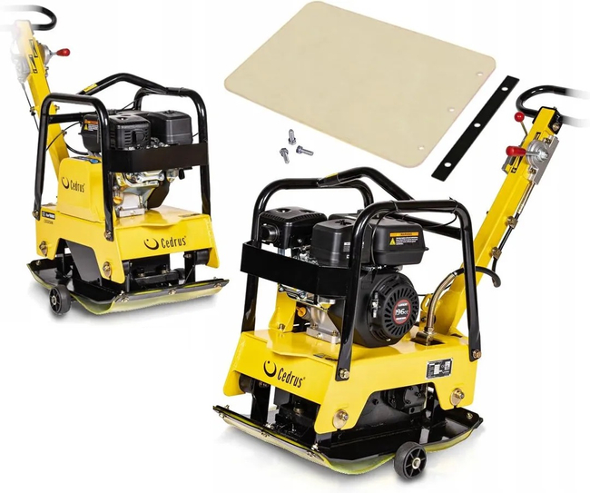 CEDRUS ZG06 ZAGĘSZCZARKA DO GRUNTU DWUKIERUNKOWA UBIJARKA PŁYTOWA REWERSYJNA PRZÓD-TYŁ 122 KG /6,5KM + KOŁA TRANSPORTOWE + MATA ZG 06 - AUTORYZOWANY DEALER CEDRUS