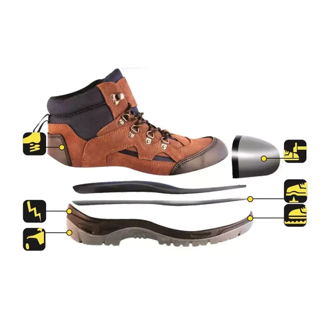 SAFETY BOOTS, DEDRA BH9T2A-41 SUEDE SAFETY BOOTS, SIZE: 41, KAT.S1P SRC