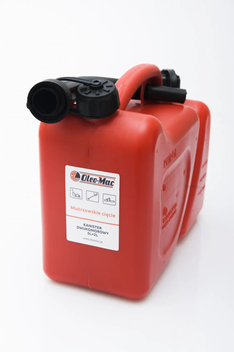 KANISTER DO PALIWA 5L+2L OLEO-MAC 4175158OM widok z logo