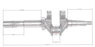 Zongshen Xp200A 6.5Hp 22.2Mm 70Mm crankshaft 100003840