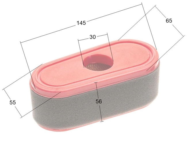 Loncin LC1P70FA hřídel vzduchového filtru s předfiltrem ORIGINÁLNÍ DÍL 180130289-0001 KPL