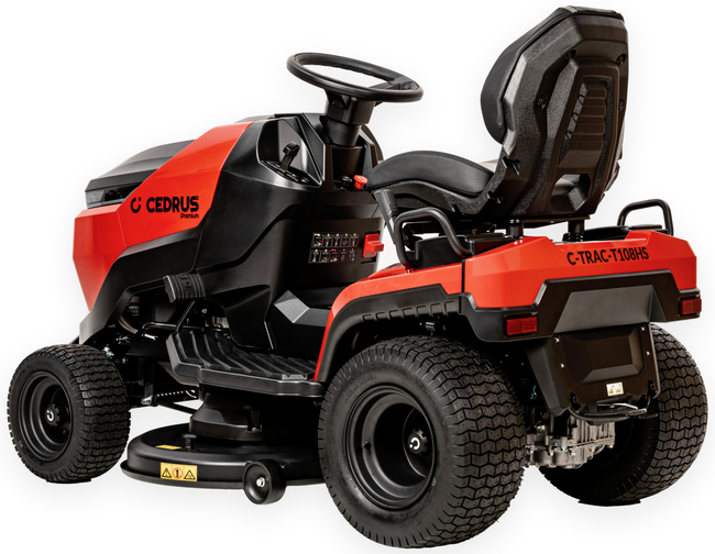 CEDRUS C-TRAC 108HS PREMIUM LUX TRAKTOREK OGRODOWY DO TRAWY Z BOCZNYM WYRZUTEM KOSIARKA SAMOJEZDNA SPALINOWA DO TRAWY HYDROSTAT 108cm 2 CYLINDRY C-TRAC-108HS EWIMAX - OFICJALNY DYSTRYBUTOR - AUTORYZOWANY DEALER CEDRUS