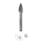 DEDRA 07F662 Frez trzpieniowy G12x25mm 6mm, stożkowy ostry, pilnik obrotowy węglikowy