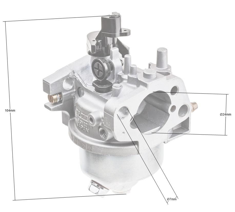 Gaźnik NAC T375/T475 080011 - schemat wymiarów i rozstawów