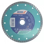 DEDRA H1103 Turbo Diamond Blade 180x22.2 mm—glazed tiles, terracotta, marble, concrete, granite, stone
