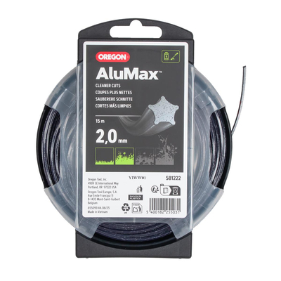 Żyłka tnąca 2.0 mm x 15 m OREGON AluMax/Nylium 581222