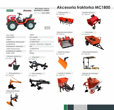 MASTERCUT FARMIX MC1800G MINI AGRICULTURAL TREATER MASTERCUT FARMIX 1800 PETROL 18 HP 4x4 MC1800