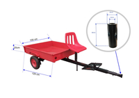ZAHRADNÍ PŘÍVĚS SE SEDADLEM ZAHRADNÍ VOZÍK PRO KYPŘIČ PŮDY S RUKOJETÍ TYPU "TRIUNFO"